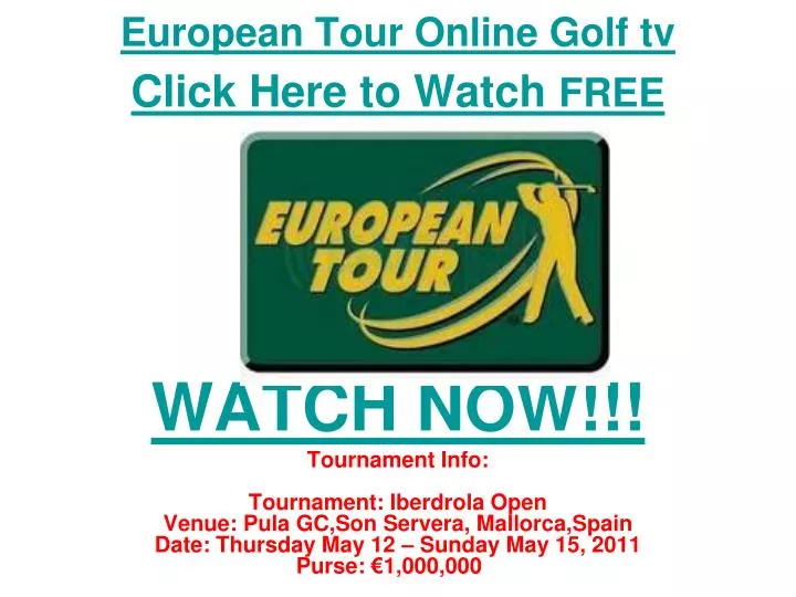 european tour online golf tv click here to watch free