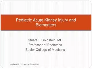 Pediatric Acute Kidney Injury and Biomarkers