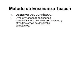 m todo de ense anza teacch