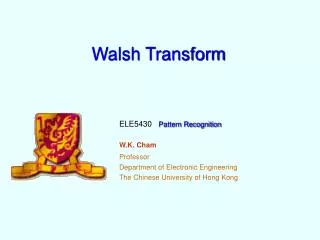 Walsh Transform