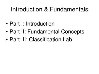 Introduction &amp; Fundamentals