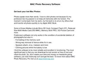 mac photo recovery software
