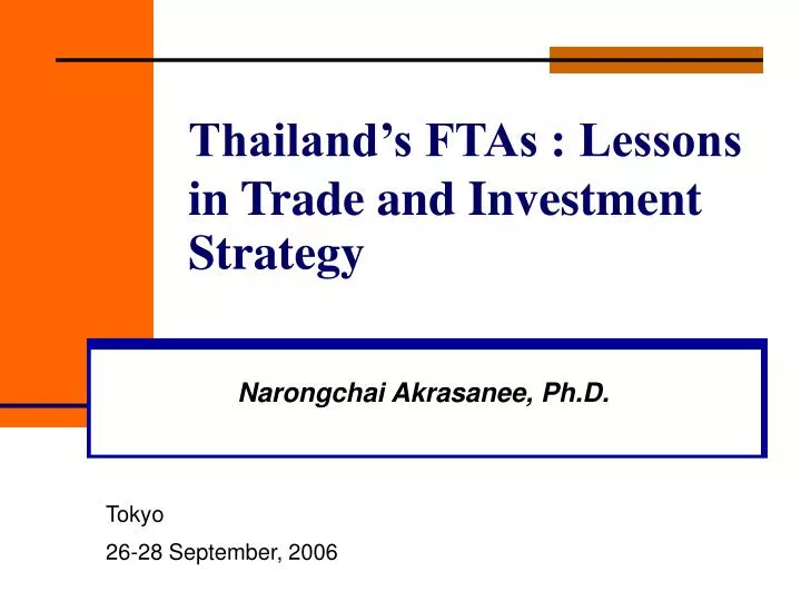 thailand s ftas lessons in trade and investment strategy