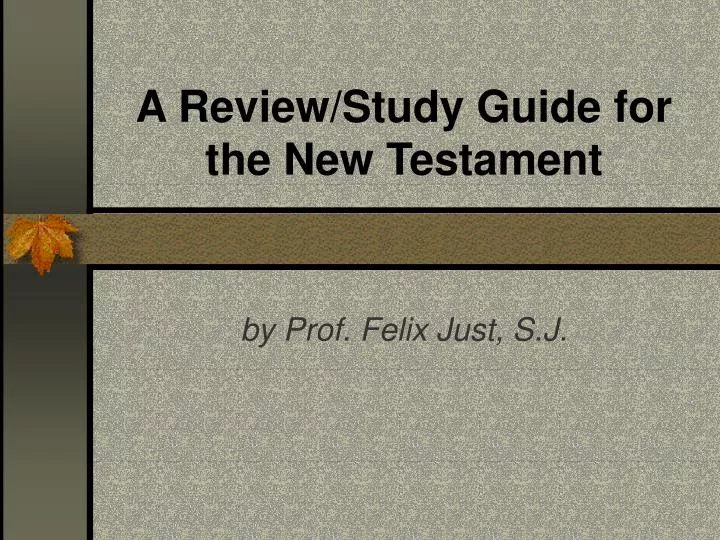 a review study guide for the new testament