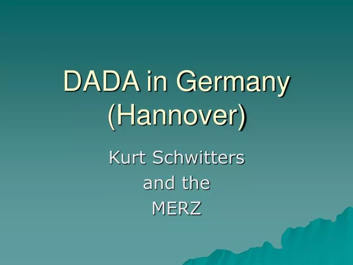 dada in germany hannover