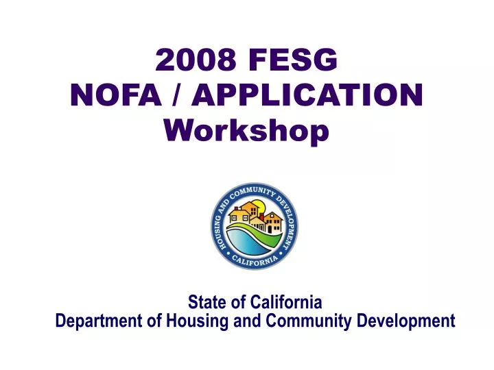 2008 fesg nofa application workshop
