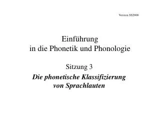 einf hrung in die phonetik und phonologie