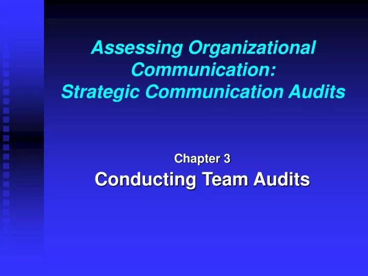 assessing organizational communication strategic communication audits