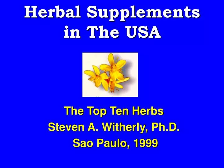 herbal supplements in the usa