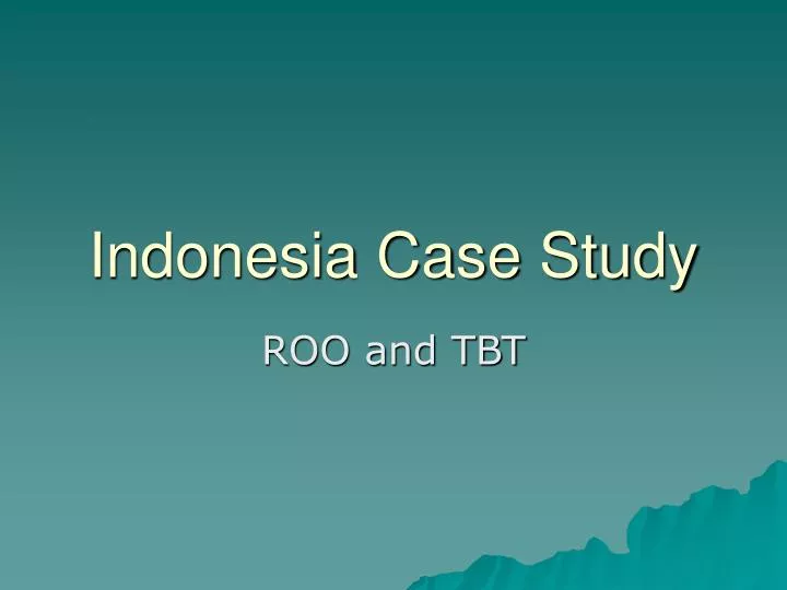 indonesia case study