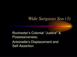 Wide Sargasso Sea (3)