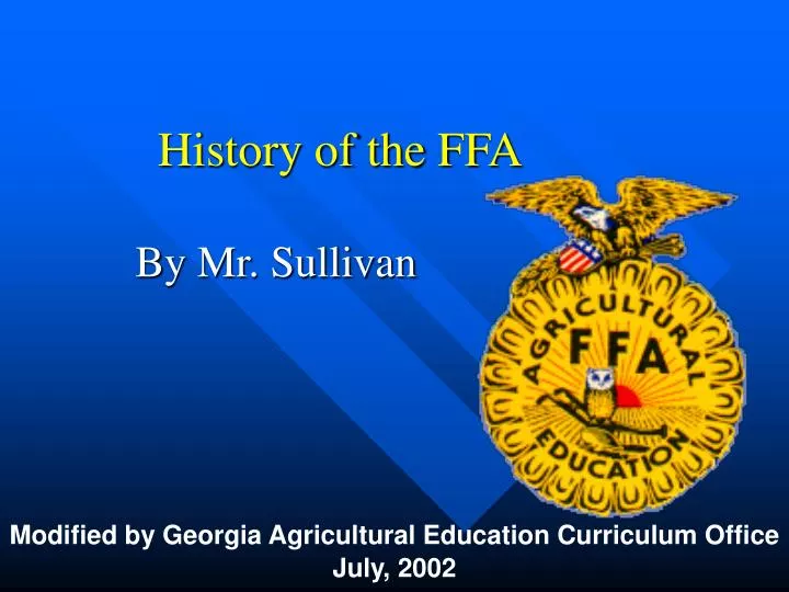 history of the ffa