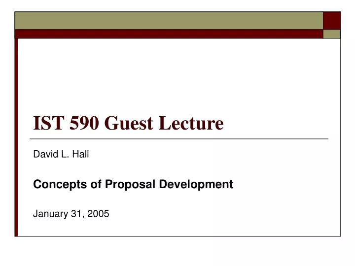 ist 590 guest lecture