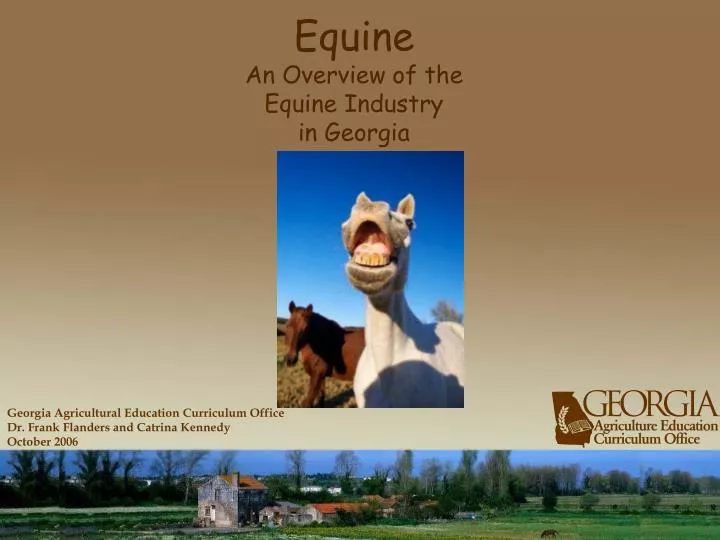 equine an overview of the equine industry in georgia