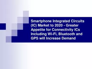 smartphone integrated circuits (ic) market to 2020