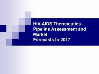 hiv-aids therapeutics
