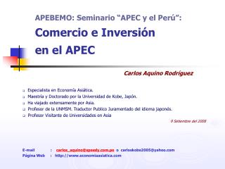 apebemo seminario apec y el per comercio e inversi n en el apec