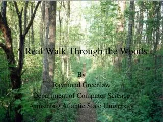 A Real Walk Through the Woods