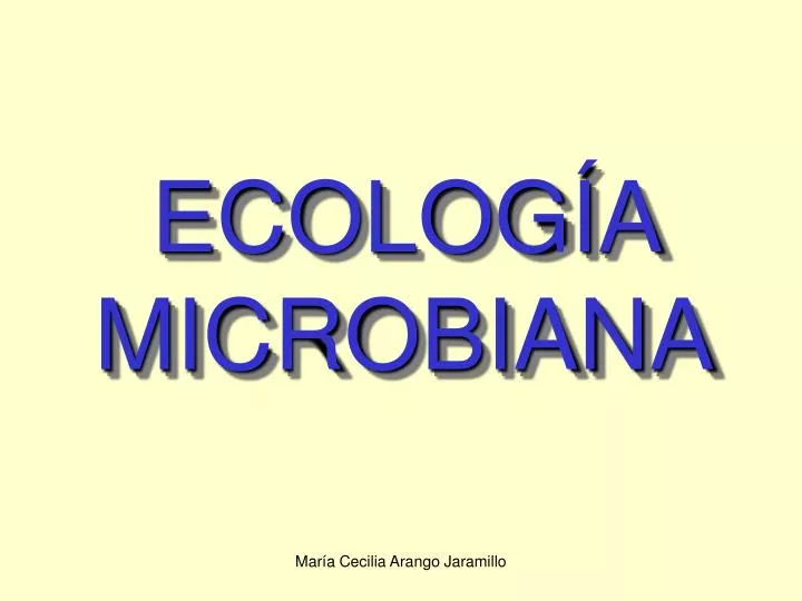 ecolog a microbiana