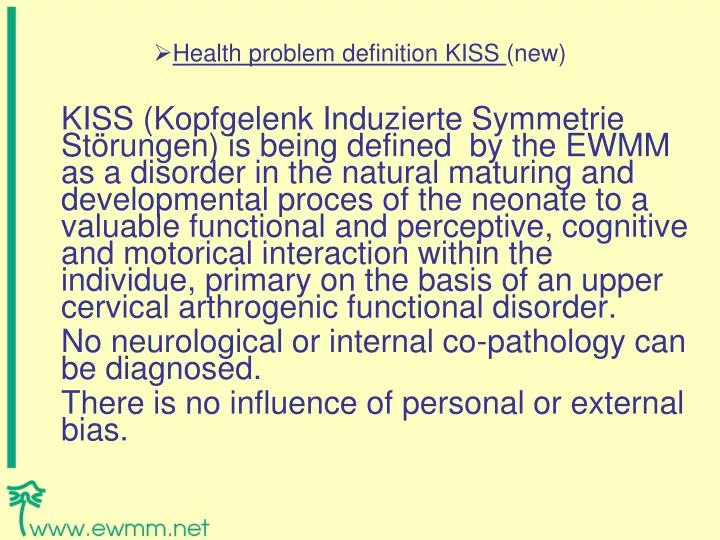 health problem definition kiss new
