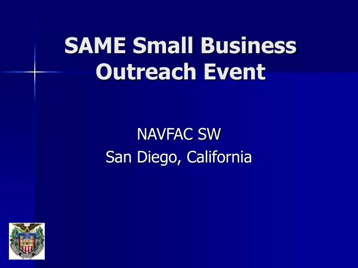 same small business outreach event