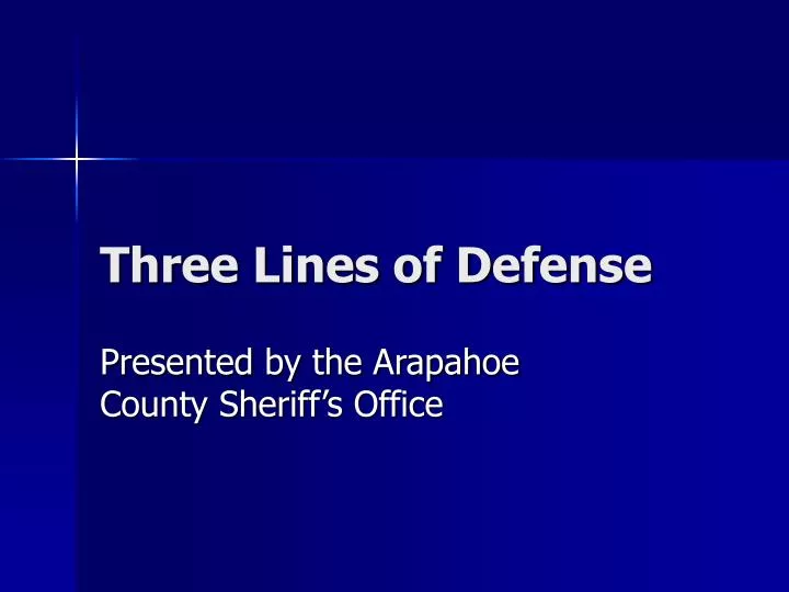 three lines of defense