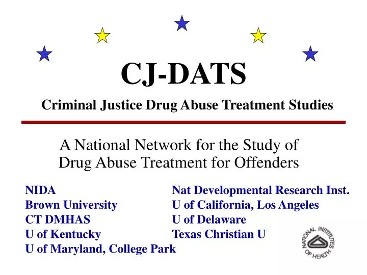 cj dats criminal justice drug abuse treatment studies