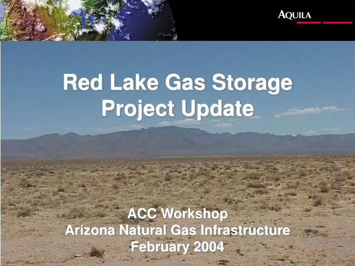 red lake gas storage project update