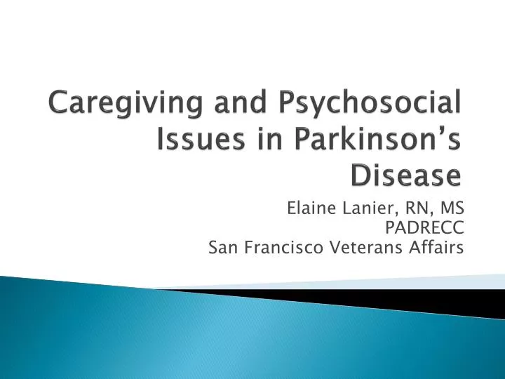 caregiving and psychosocial issues in parkinson s disease