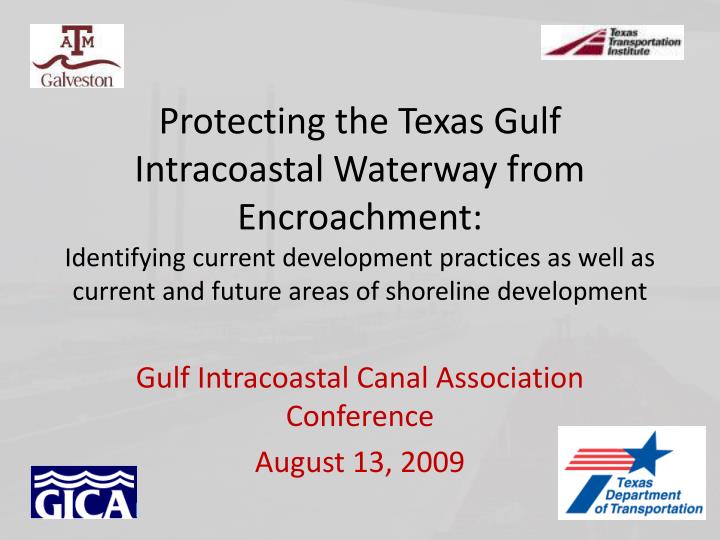 gulf intracoastal canal association conference august 13 2009