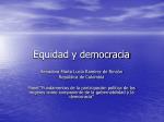 Equidad y democracia - slide 1