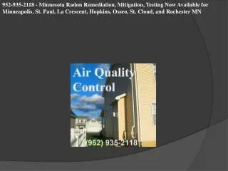 952-935-2118 - Minnesota Radon Remediation
