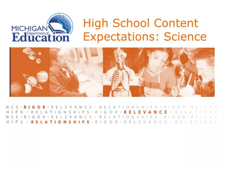high school content expectations science