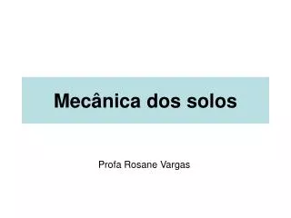 mec nica dos solos