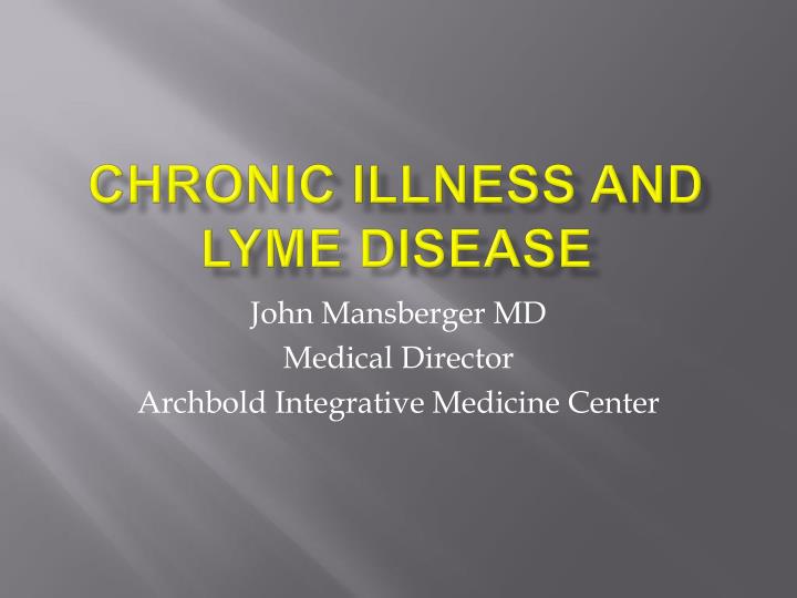 chronic illness and lyme disease