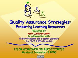 Quality Assurance Strategies: Evaluating Learning Resources