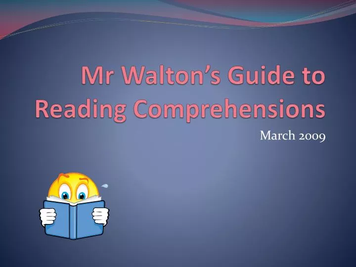 mr walton s guide to reading comprehensions
