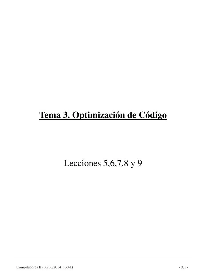 tema 3 optimizaci n de c digo