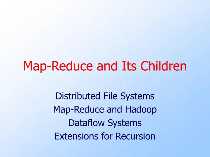map reduce and its children