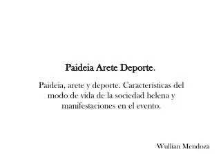 paideia arete deporte