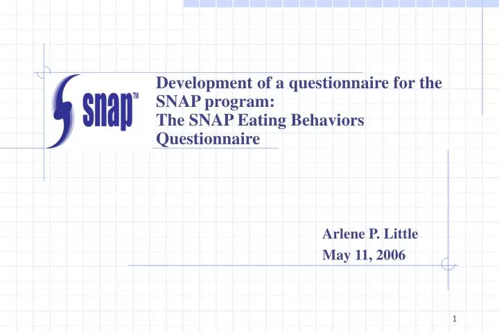 development of a questionnaire for the snap program the snap eating behaviors questionnaire