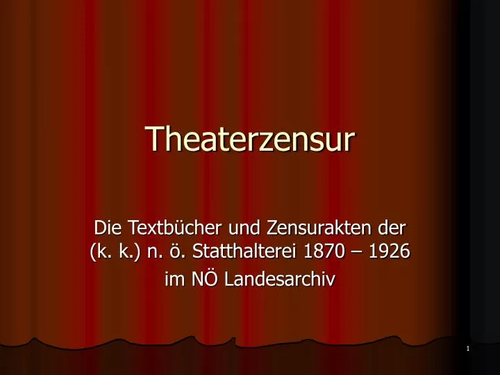 theaterzensur