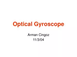 Optical Gyroscope