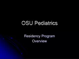 OSU Pediatrics