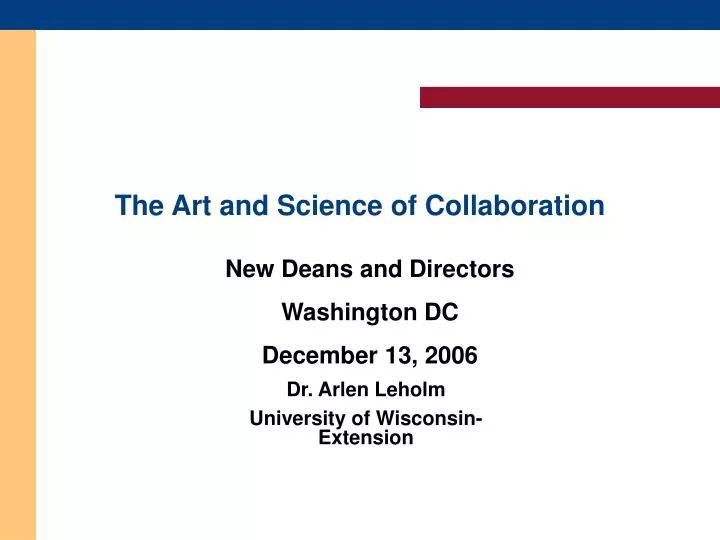 the art and science of collaboration