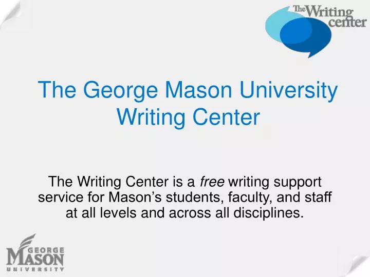 the george mason university writing center