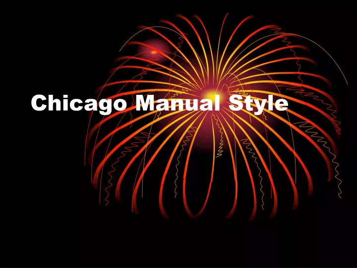 chicago manual style