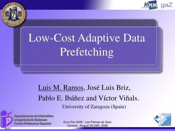 low cost adaptive data prefetching