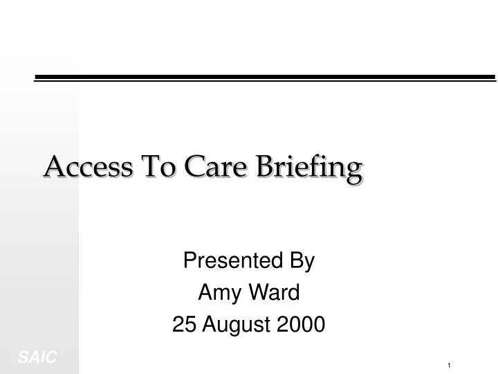 access to care briefing