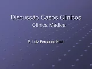 discuss o casos clinicos cl nica m dica